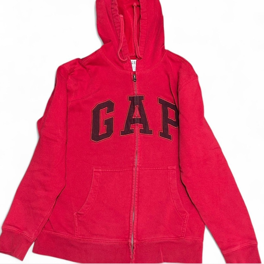 Red Gap Zip Up Hoodie Size S